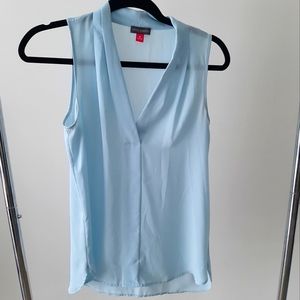 Vince Camuto ice blue sleeveless blouse
